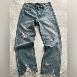 BDG Urban Outfitters Distressed Straight-Leg Jeans | Raw Hem
